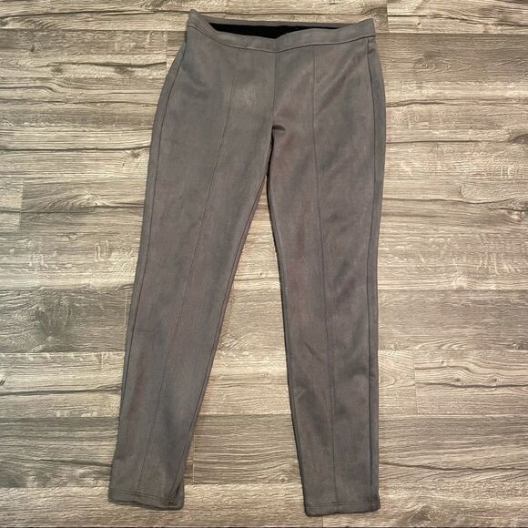 WHBM White House Black Market Gray Ultra-Suede Leggings Pants - Picture 5 of 12